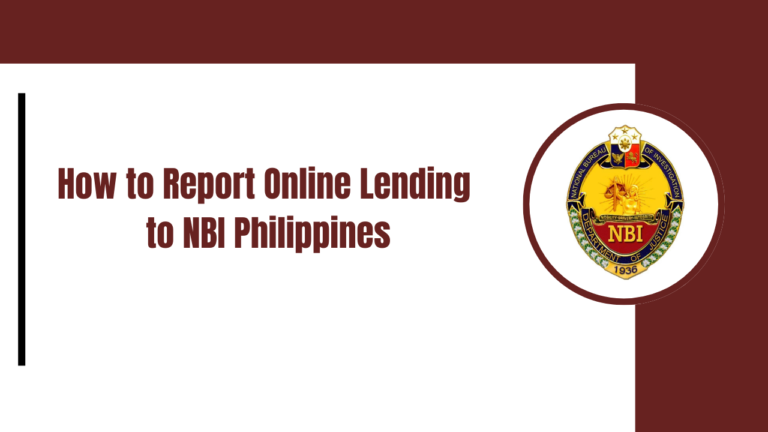 How to Report Online Lending to NBI Philippines